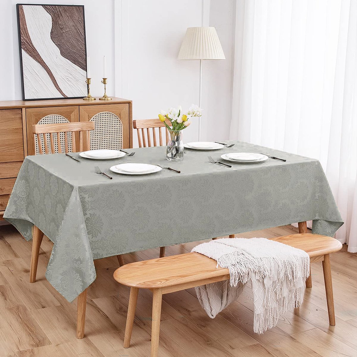Wellington Jacquard Tablecloths with Elegant Texture