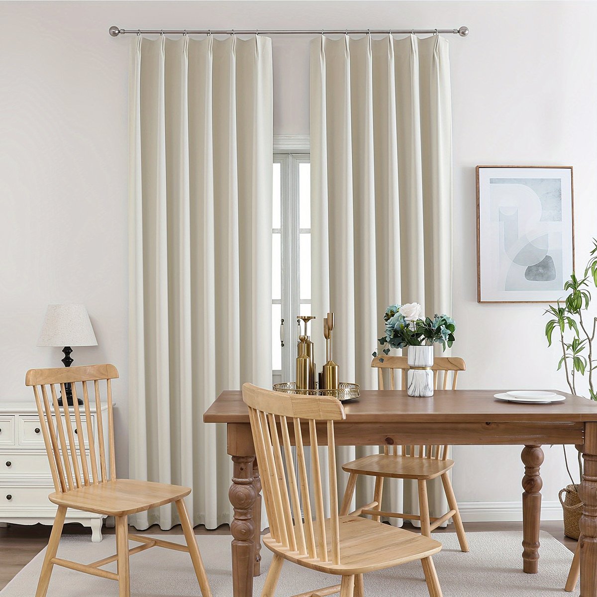 White High-Precision Hook Curtains with Elegant Texture